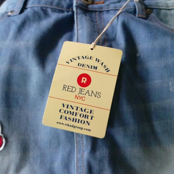 NWT RED JEANS SKIRT xl - Picture 5 of 5